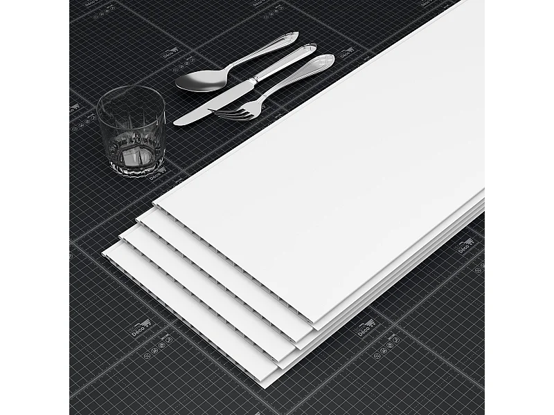Lambris PVC Alimentaire 250 mm - Lot de 4 Lames - Blanc