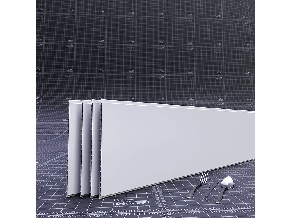 Lambris PVC Alimentaire 250 mm - Lot de 4 Lames - Blanc