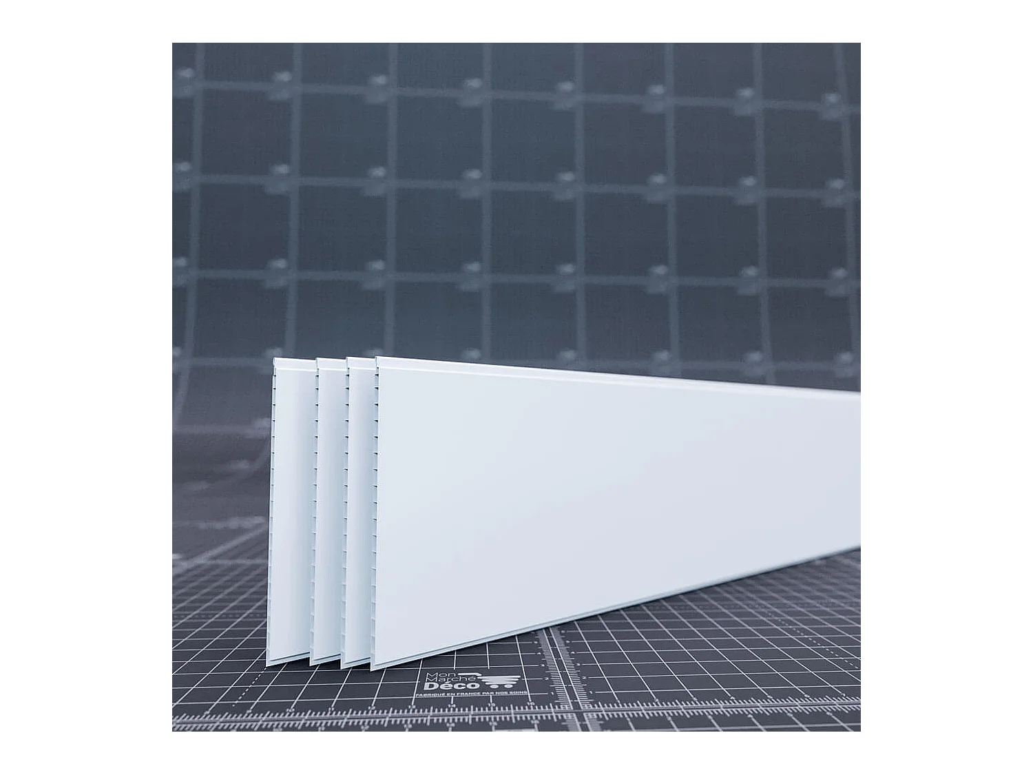 Lambris PVC 250 mm - Lot de 4 Lames - Blanc
