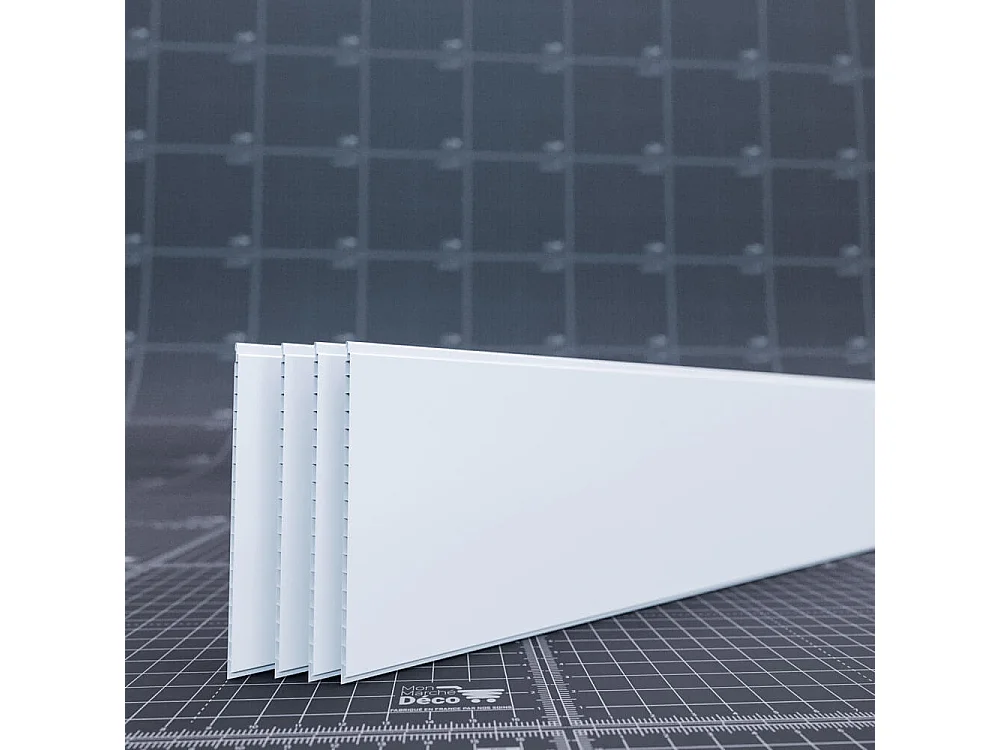 Lambris PVC 250 mm - Lot de 4 Lames - Blanc