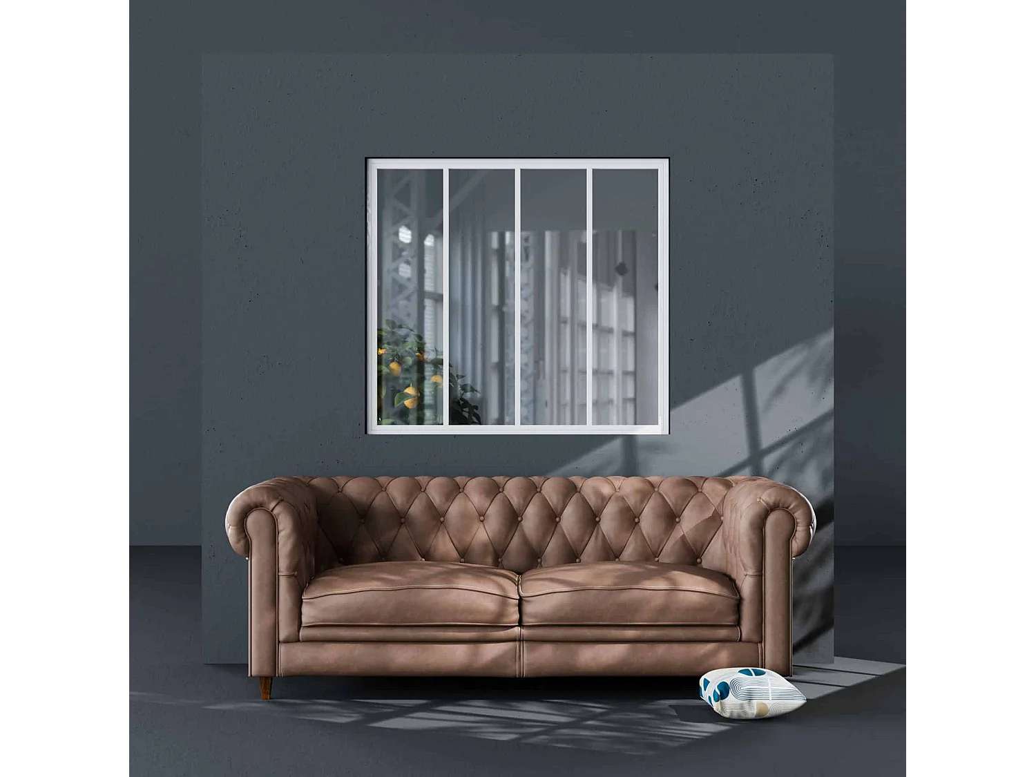 Verrière 4 Carreaux - Déjà Montée - Blanc