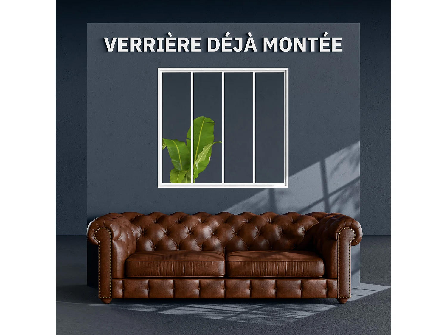 Verrière 4 Carreaux - Déjà Montée - Blanc