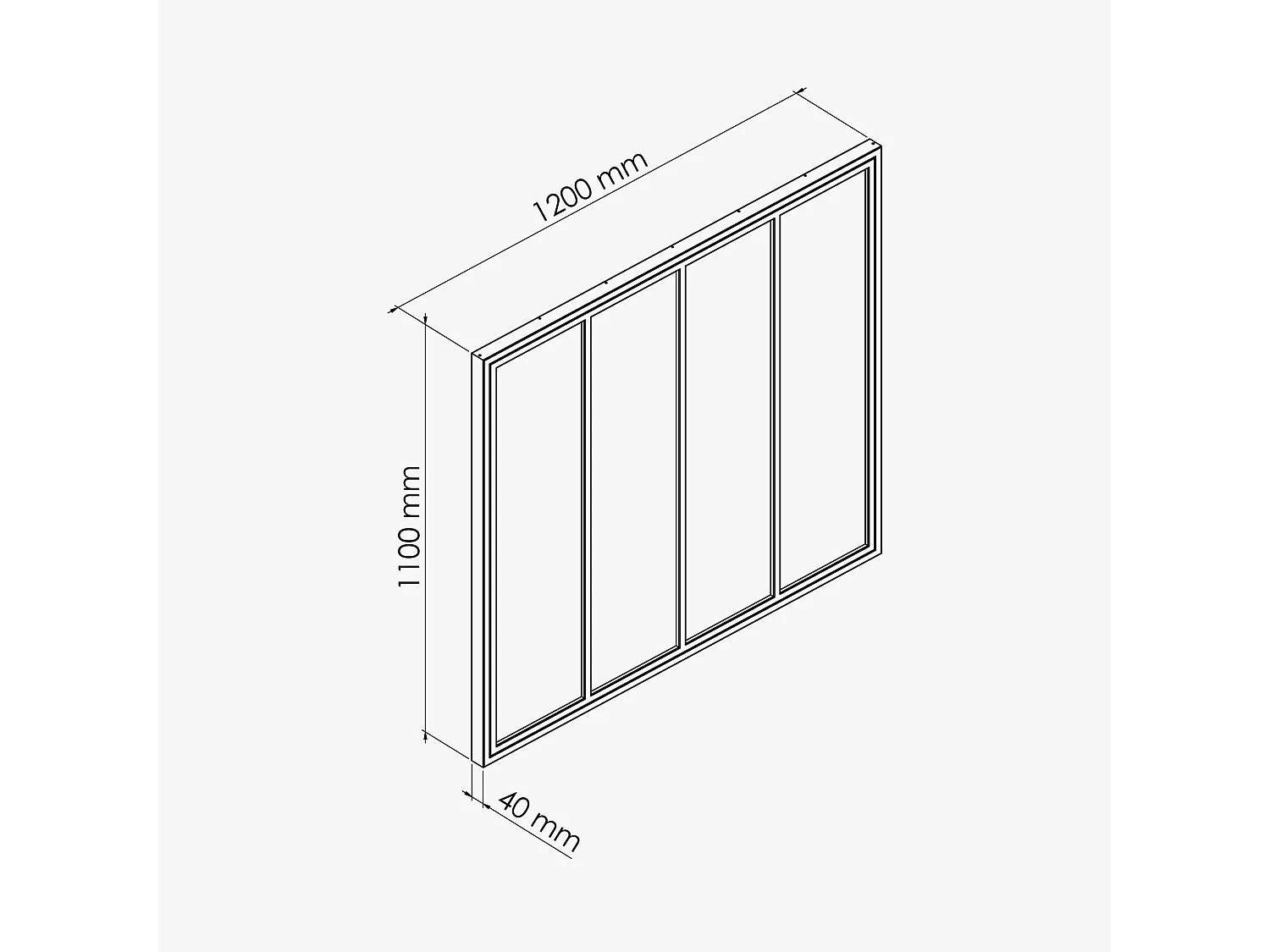 Verrière 4 Carreaux - Déjà Montée - Blanc