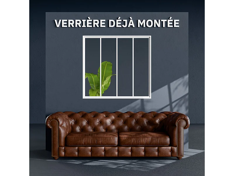 Verrière 4 Carreaux - Déjà Montée - Blanc