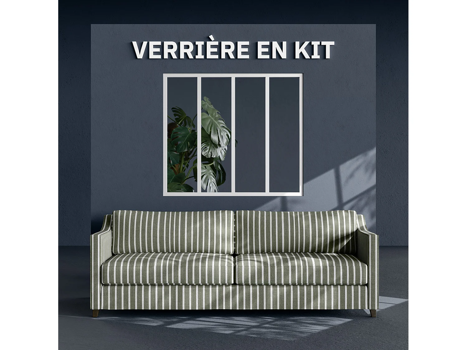 Verrière 4 Carreaux - En Kit - Blanc