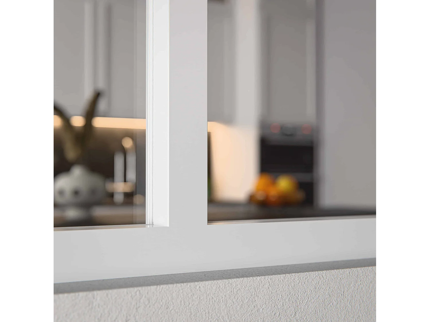 Verrière 4 Carreaux - En Kit - Blanc