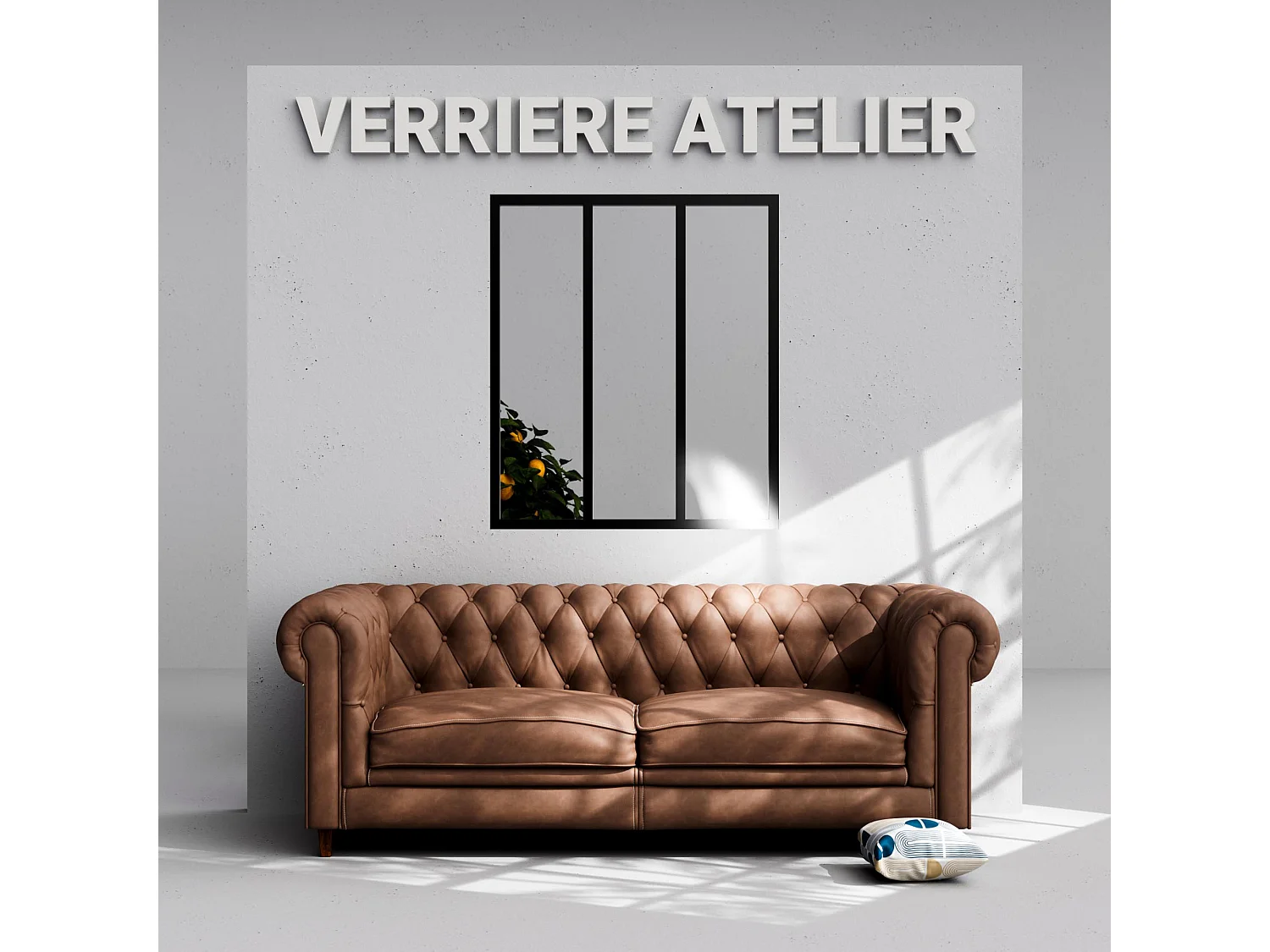 Verrière 3 Carreaux - En Kit - Noir Sablé