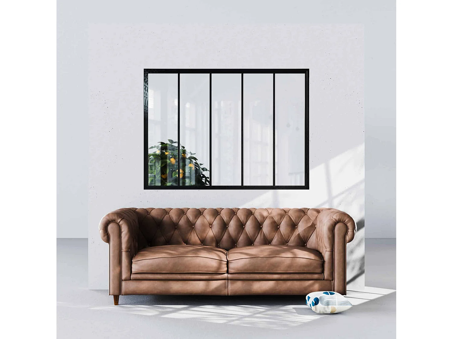 Verrière 5 Carreaux - Déjà Montée - Noir Mat