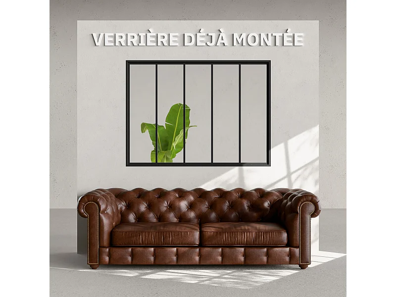 Verrière 5 Carreaux - Déjà Montée - Noir Mat