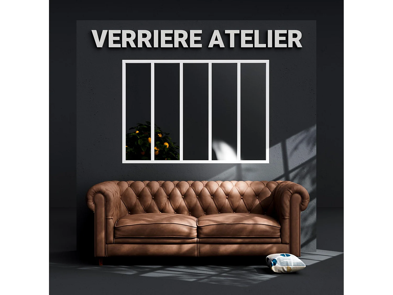 Verrière 5 Carreaux - En Kit - Blanc