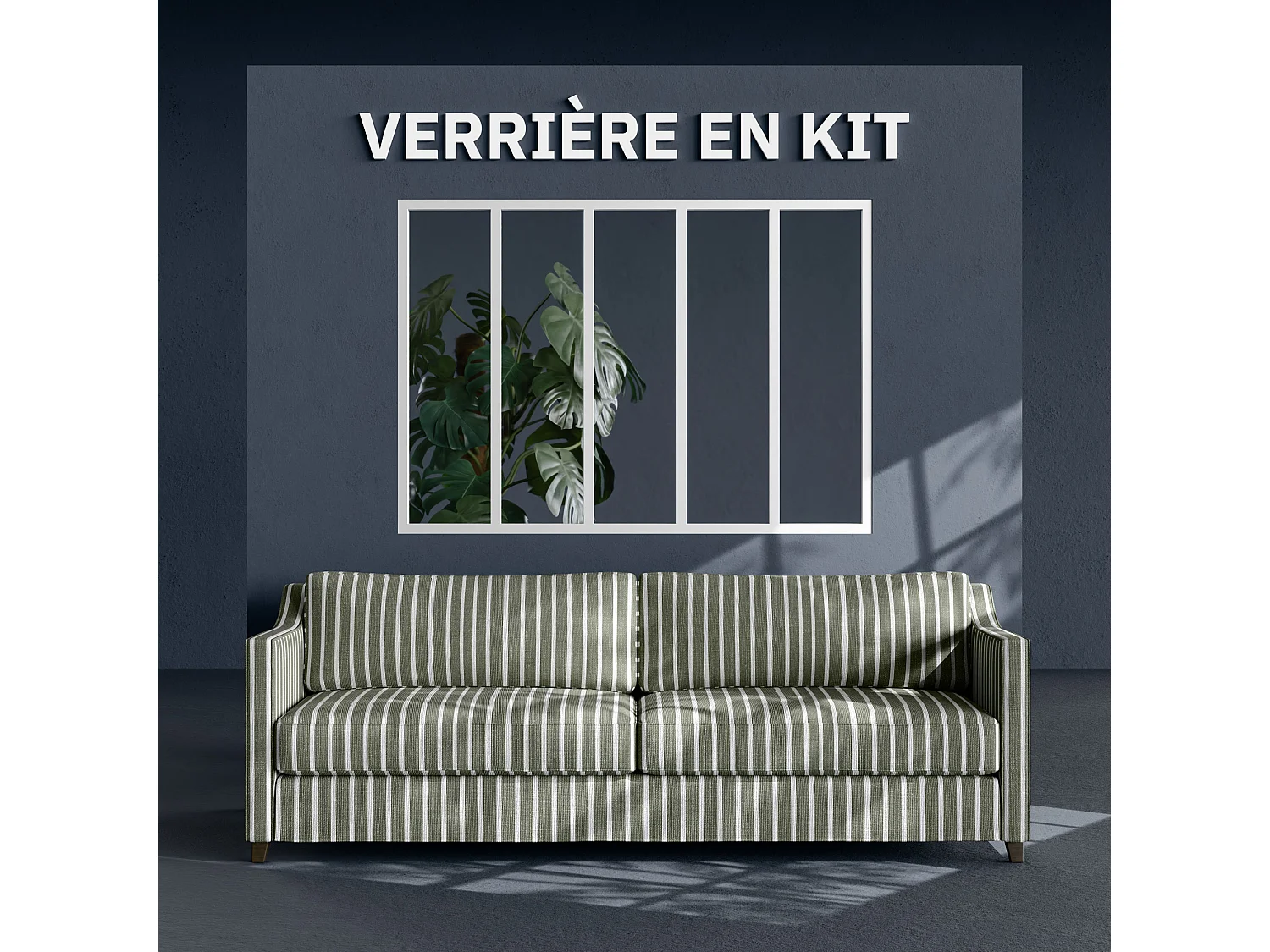 Verrière 5 Carreaux - En Kit - Blanc