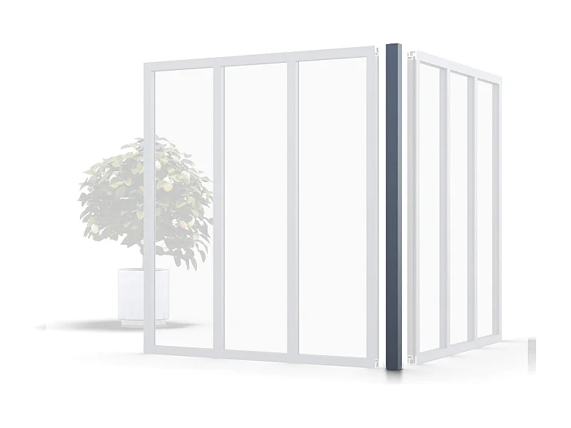 Poteau d'Angle - Verrière en Kit - Noir sablé