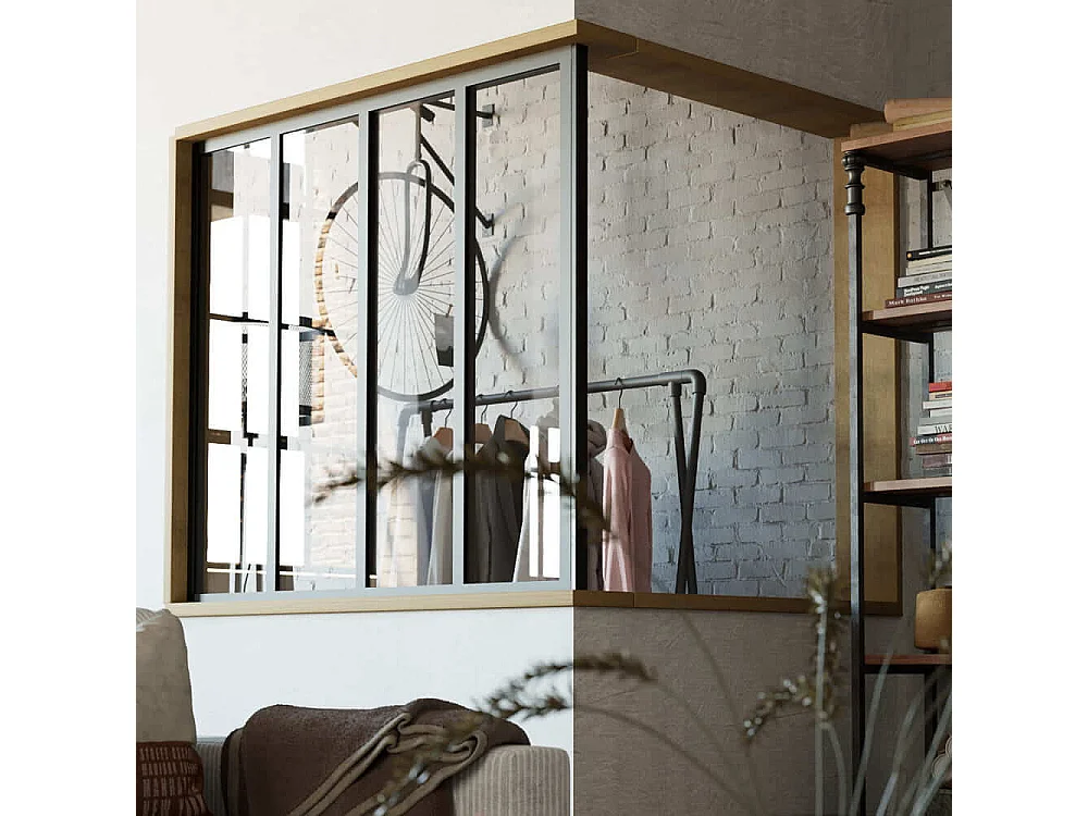 Poteau d'Angle - Verrière en Kit - Noir sablé