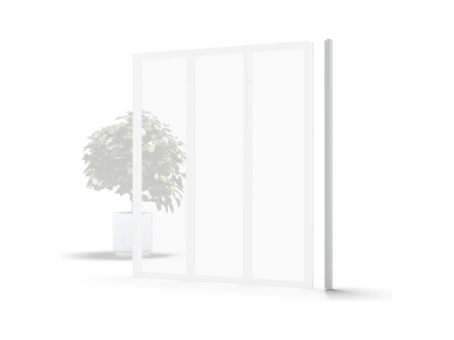 Poteau de Terminaison - Verrière en Kit - Blanc