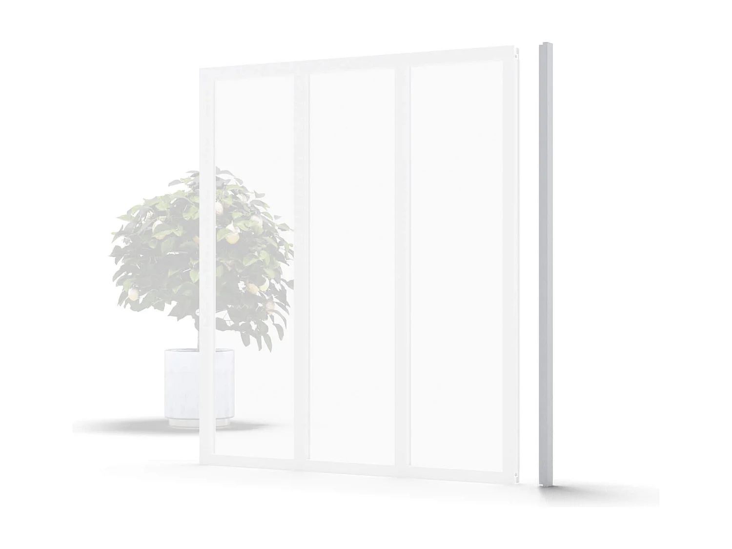 Poteau de Terminaison - Verrière en Kit - Blanc