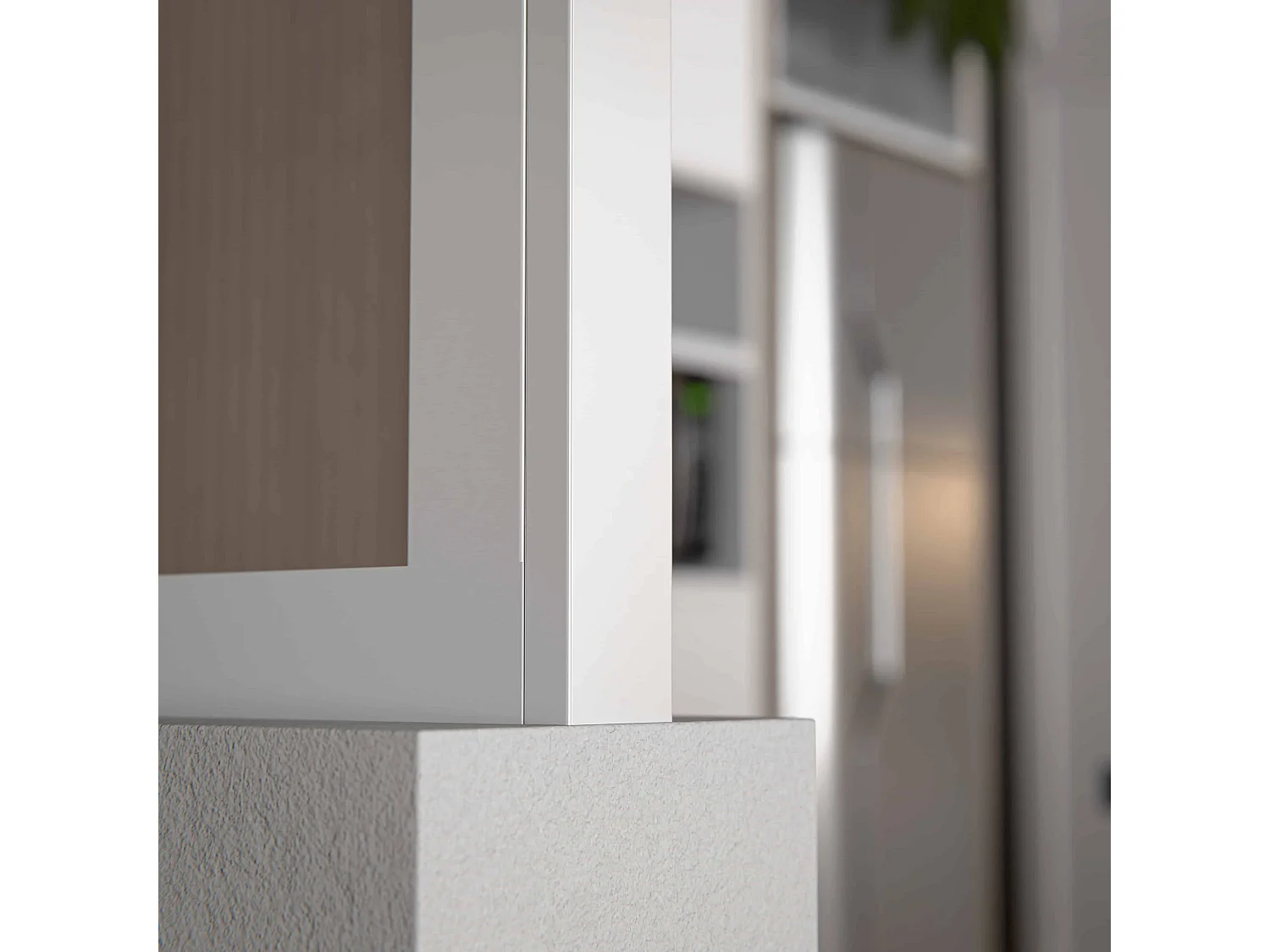 Poteau de Terminaison - Verrière en Kit - Blanc