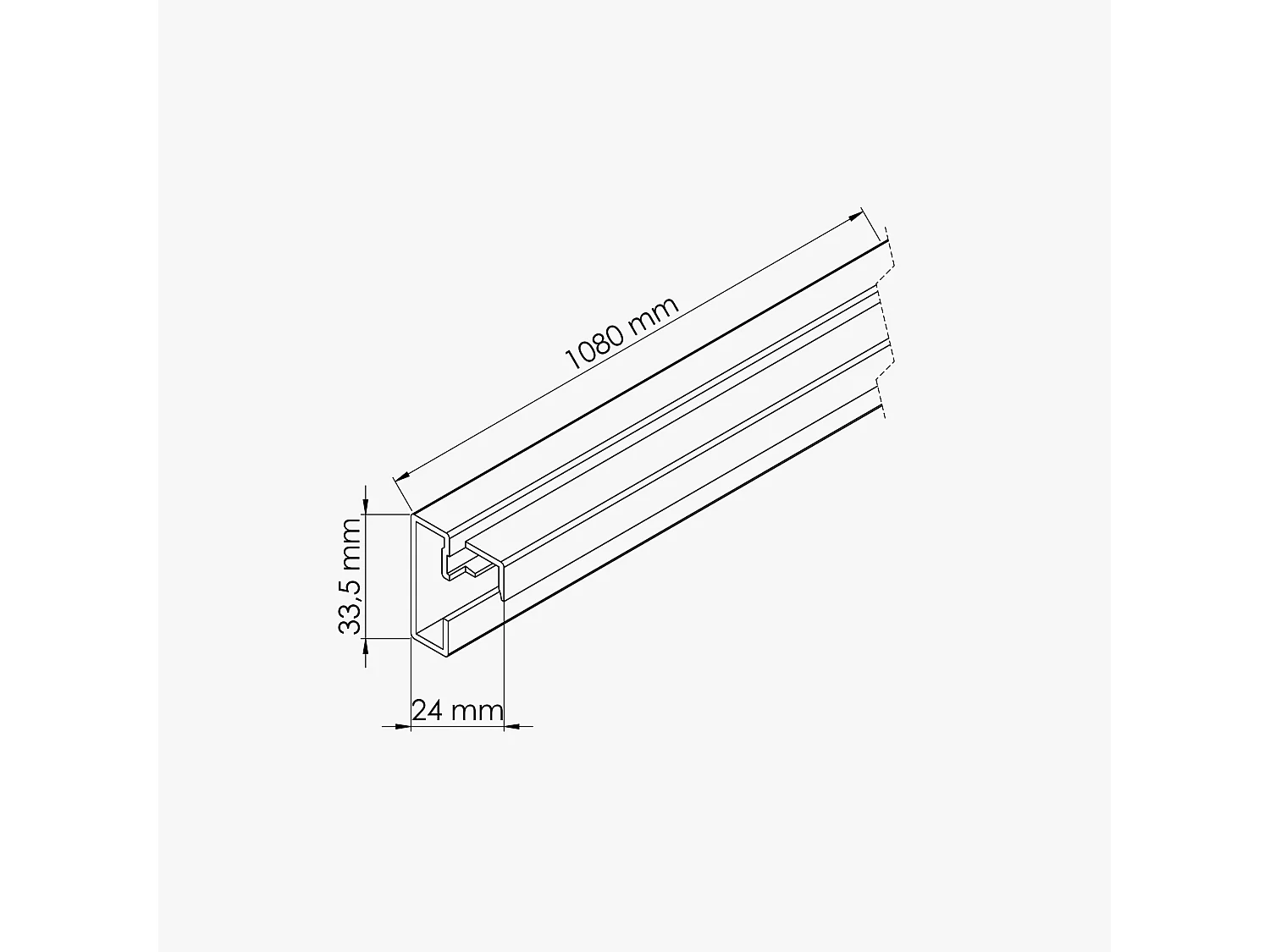 Poteau de Terminaison - Verrière en Kit - Blanc