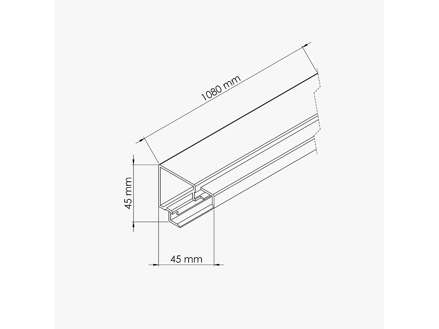 Poteau d'Angle - Verrière en Kit - Blanc