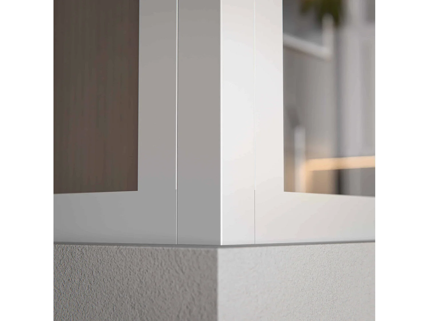 Poteau d'Angle - Verrière en Kit - Blanc