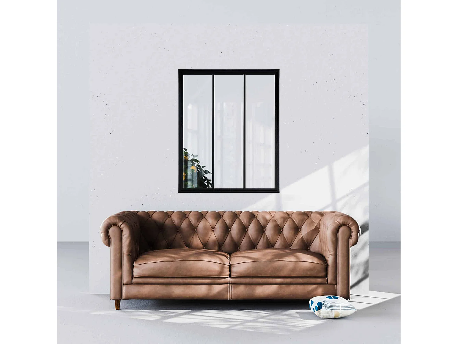 Verrière 3 Carreaux - Déjà Montée - Noir Mat