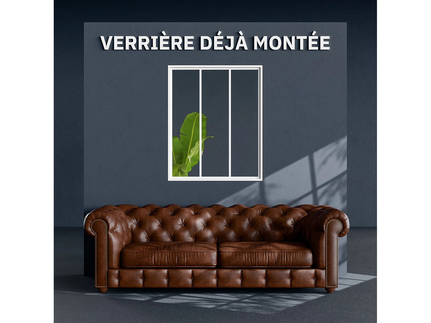 Verrière 3 Carreaux - Déjà Montée - Blanc