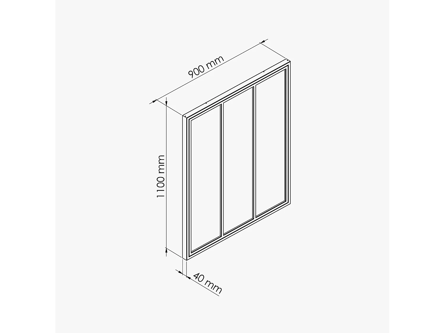 Verrière 3 Carreaux - Déjà Montée - Blanc