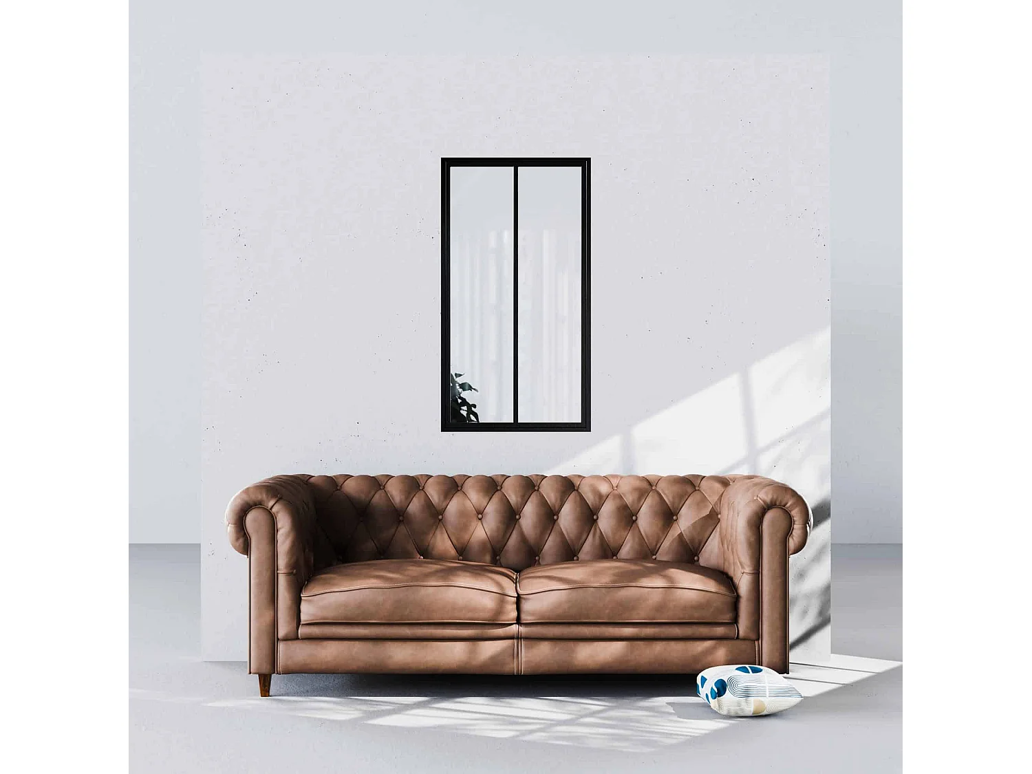 Verrière 2 Carreaux - Déjà Montée - Noir Mat