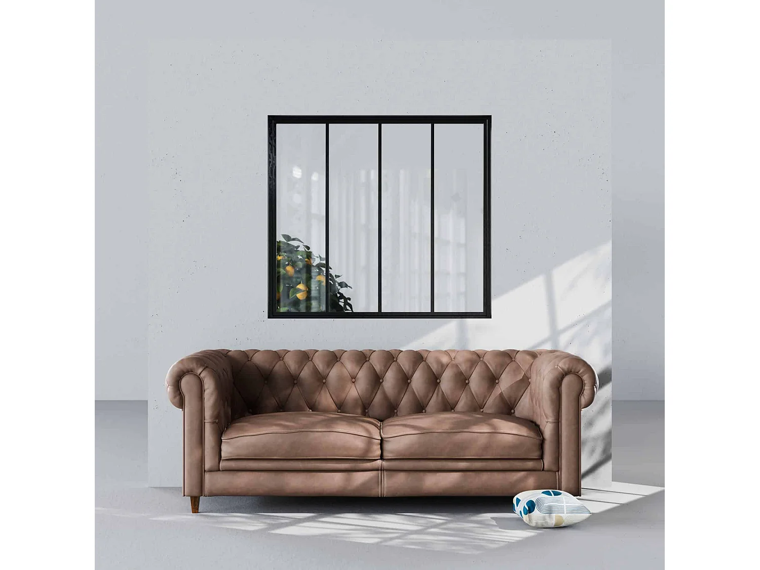 Verrière 4 Carreaux - Déjà Montée - Noir Mat