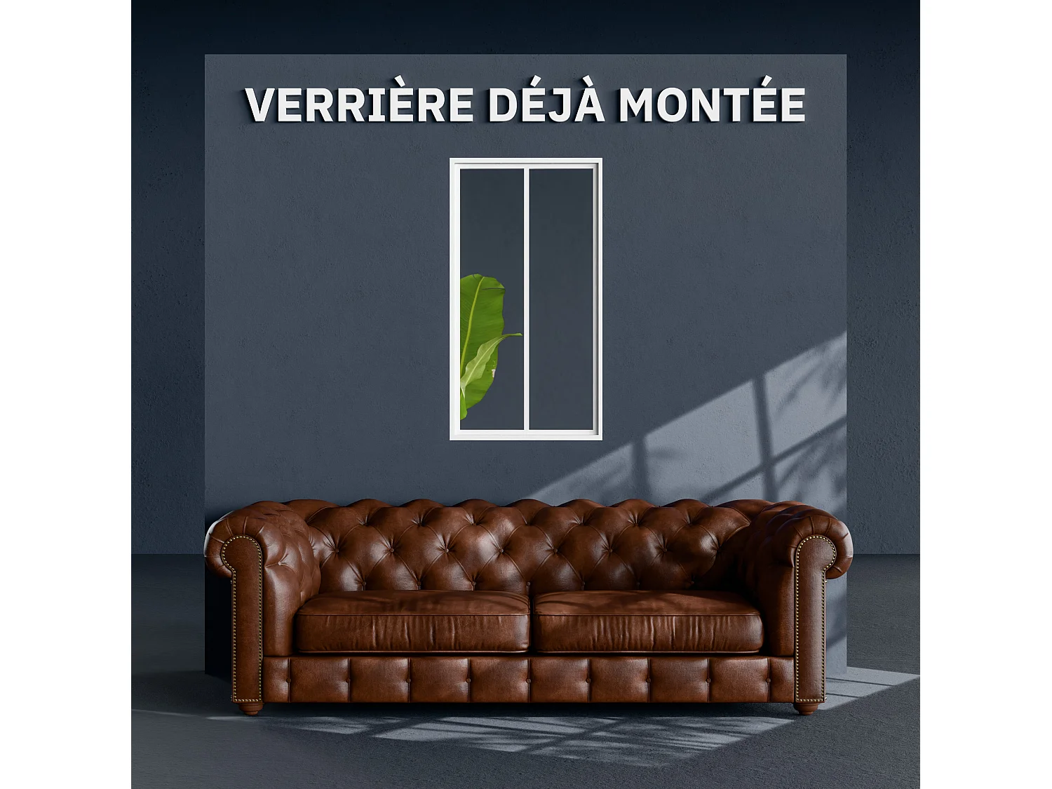 Verrière 2 Carreaux - Déjà Montée - Blanc