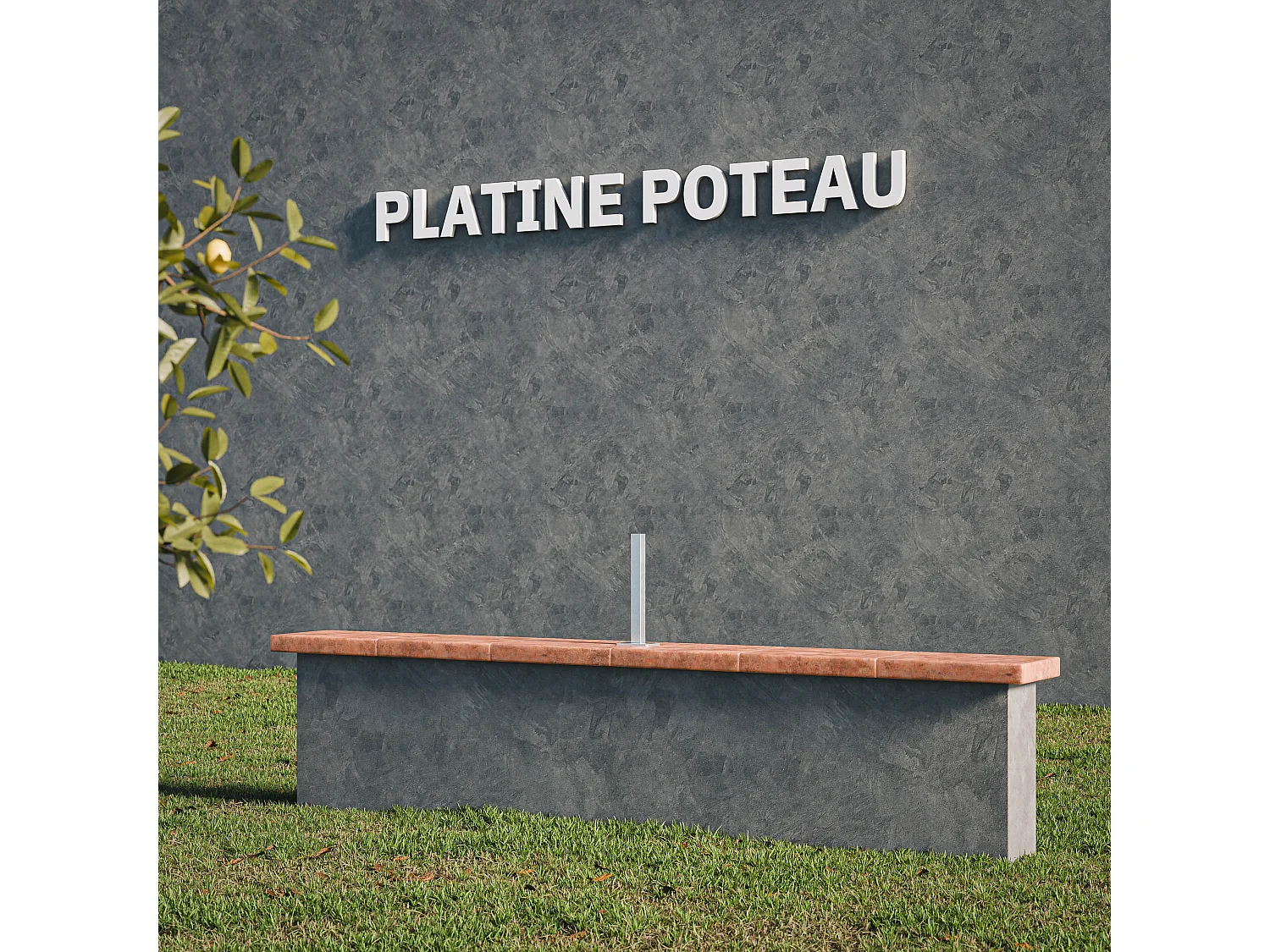 Platine pour poteau de clôture PVC PRO 30 cm