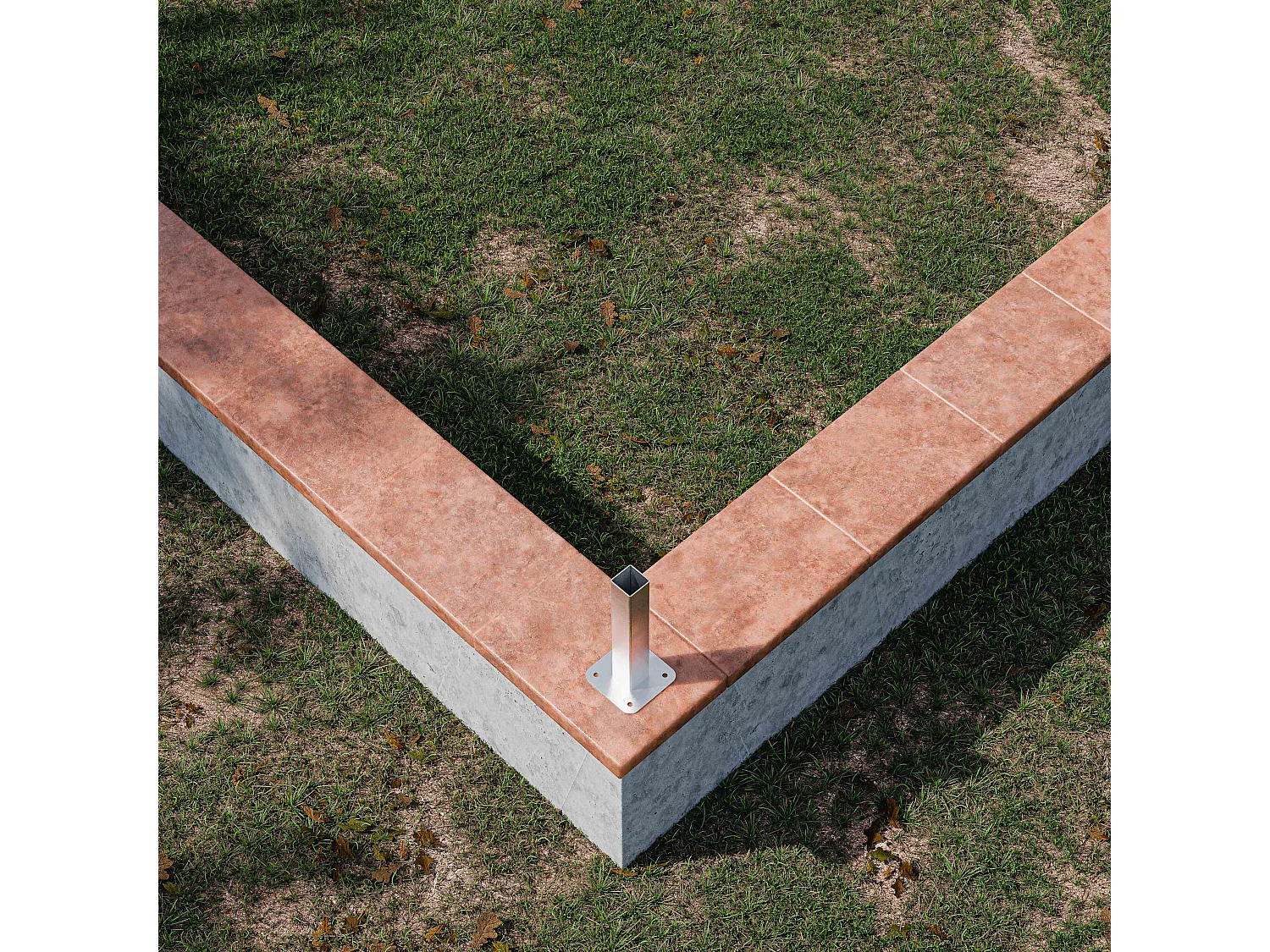 Platine pour poteau de clôture PVC PRO 30 cm