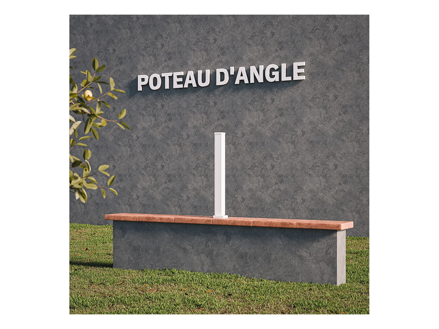 Poteau d'Angle SLIM 72 cm