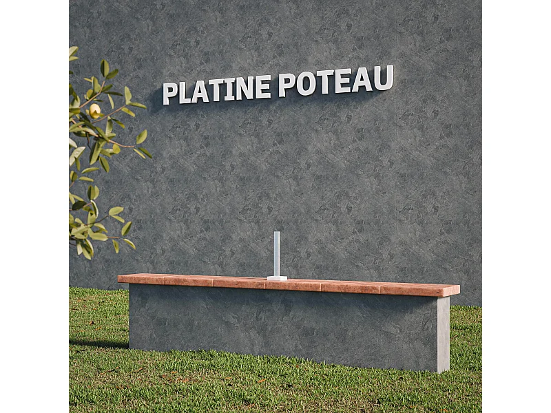 Platine pour poteau de clôture PVC SLIM 30 cm