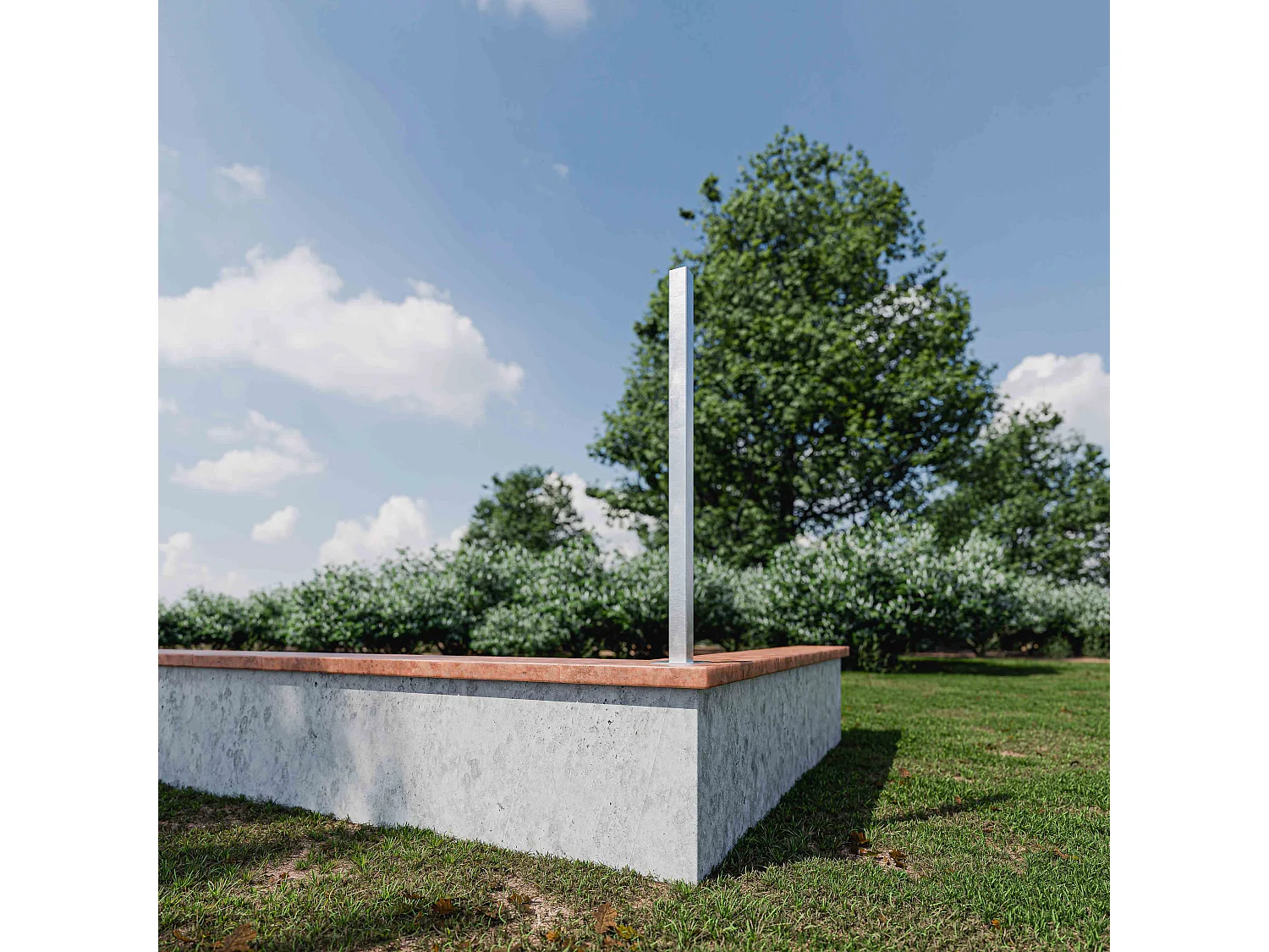 Platine pour poteau de clôture PVC PRO 100 cm