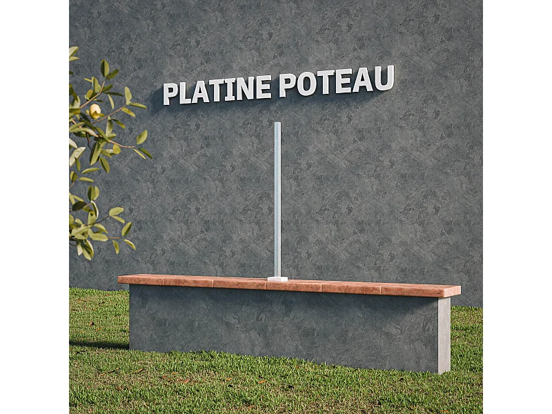 Platine pour poteau de clôture PVC SLIM 100 cm