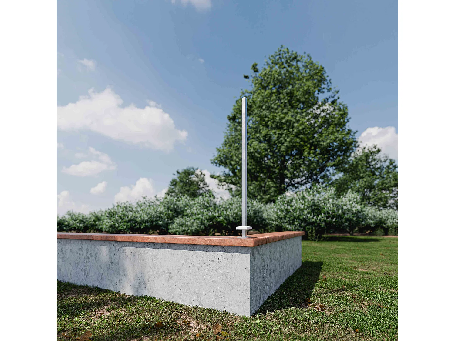 Platine pour poteau de clôture PVC SLIM 100 cm