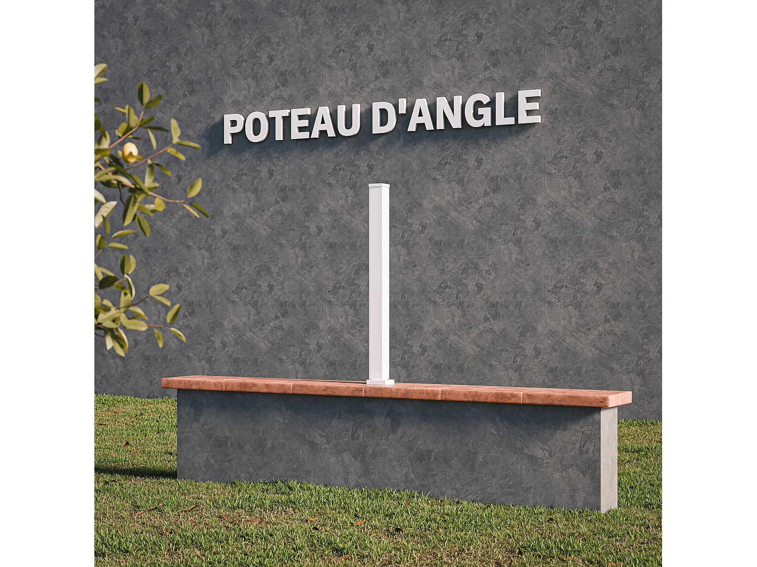 Poteau d'Angle SLIM 90 cm