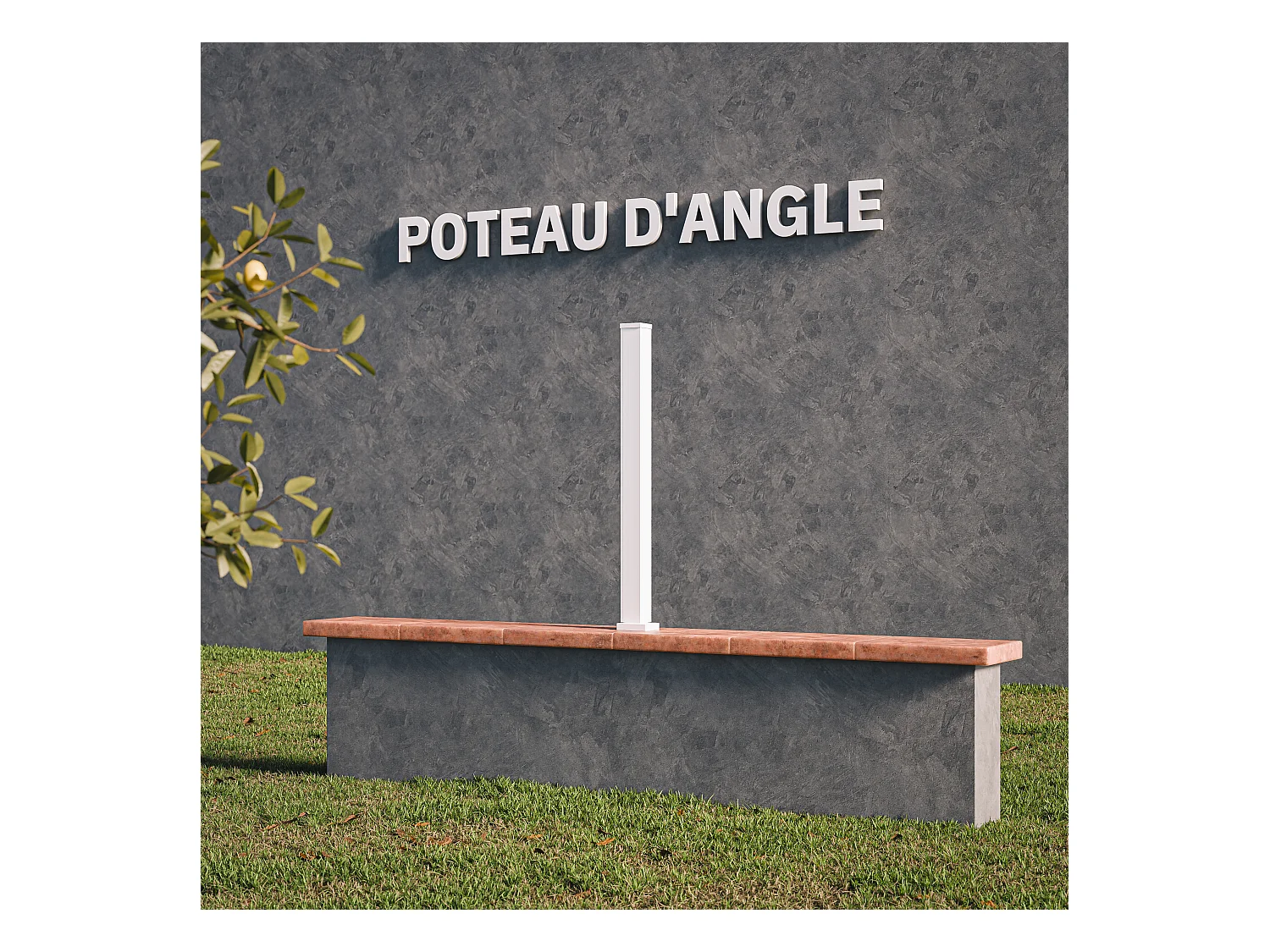 Poteau d'Angle SLIM 90 cm