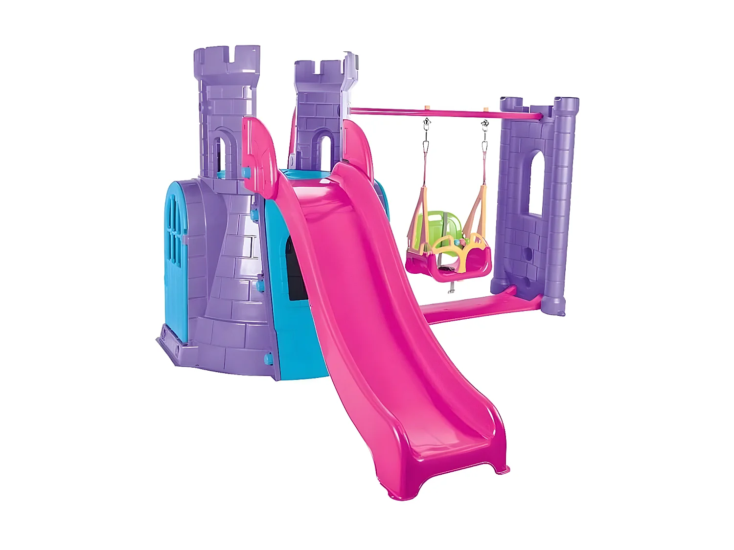 Castelo de plástico para crianças com escorrega CASTELO SLIDE