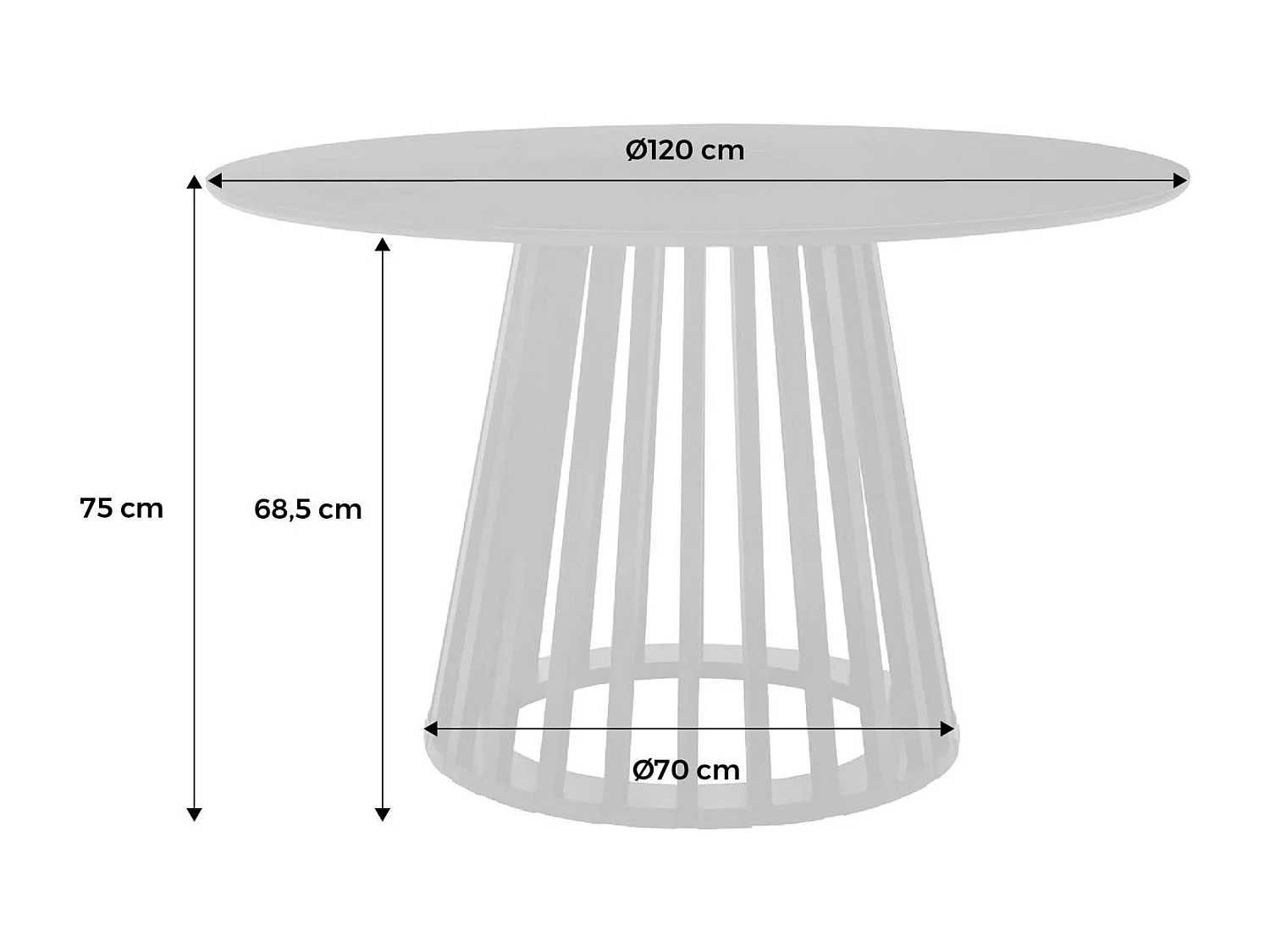 Mesa de comedor efecto madera de 4 plazas nogal