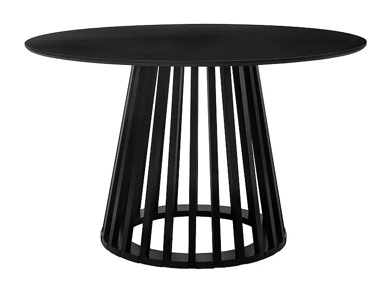 Mesa de comedor efecto madera de 4 plazas negro
