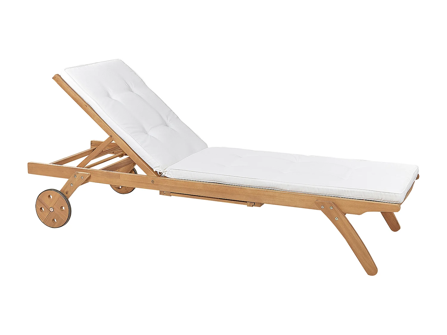 Cuscino per sdraio CESANA 192 x 56 cm Bianco sporco