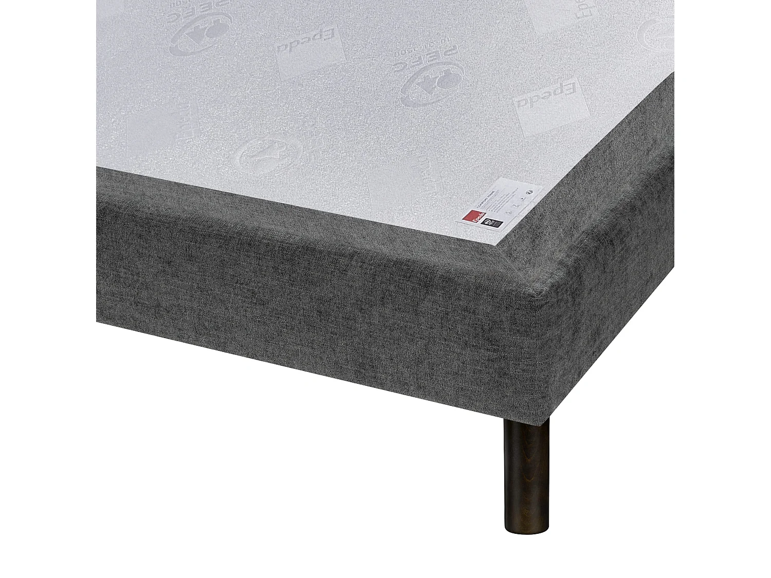 Sommier Epeda NATURE FERME GRIS 2x80x200