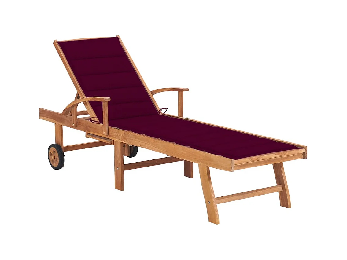 Transat chaise longue bain bois marron 195 x 59.5 x 52.5 cm 02_0012504
