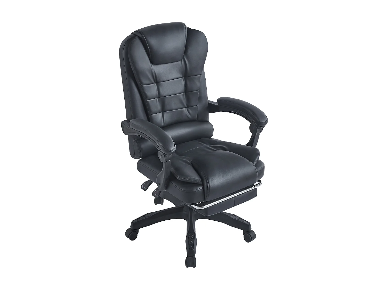 Chaise de bureau VCM chaise de bureau chaise pivotante fauteuil de direction repose-pieds chaise gaming Alasko (noir)