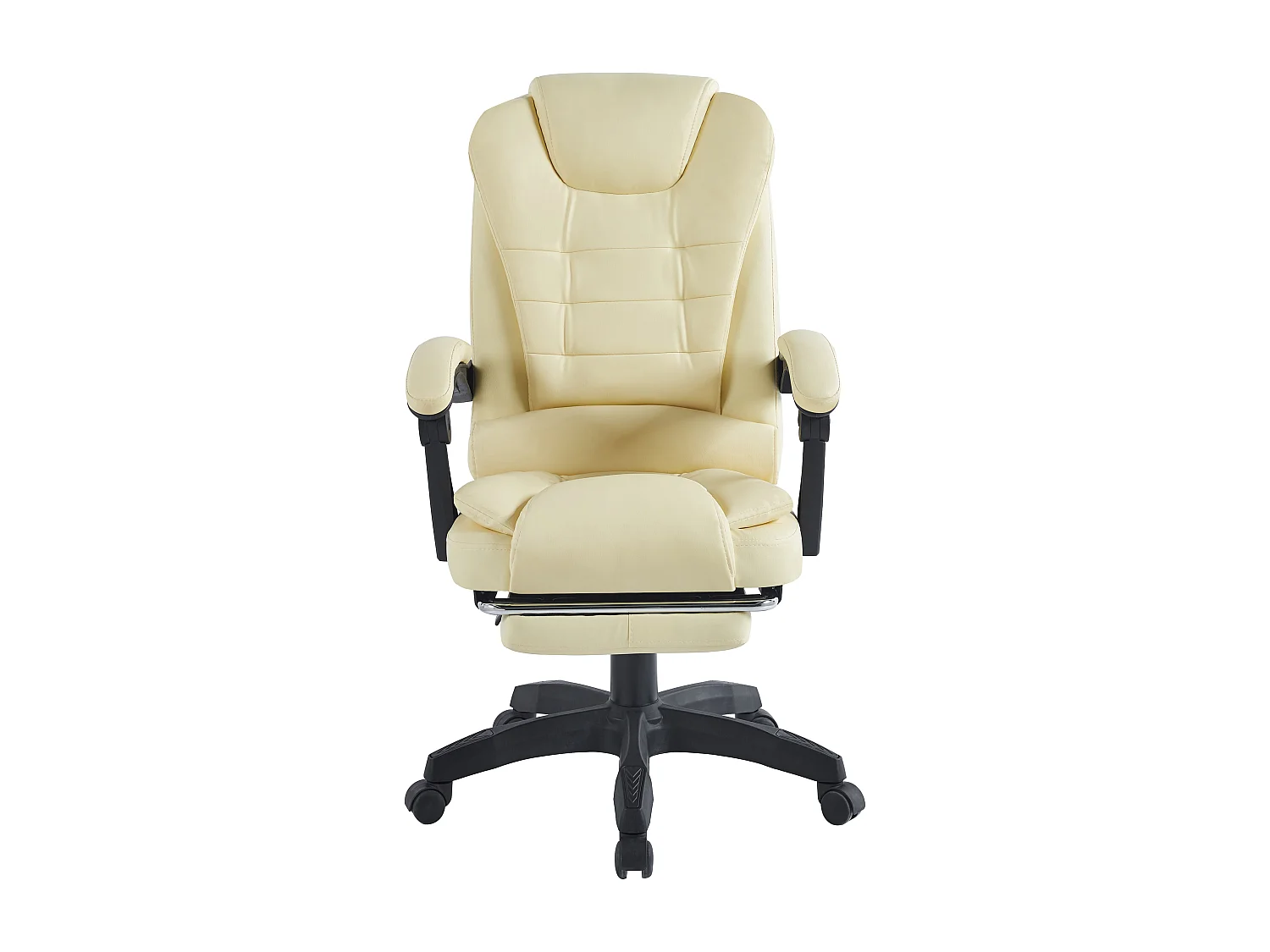 Chaise de bureau VCM chaise de bureau chaise pivotante fauteuil de direction repose-pieds chaise gaming Alasko (beige)