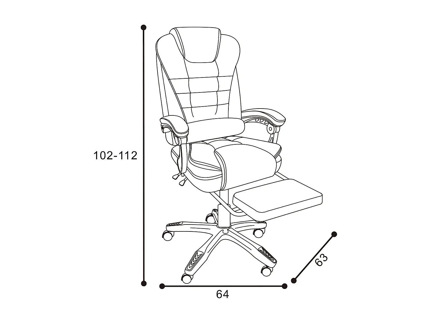 Chaise de bureau VCM chaise de bureau chaise pivotante fauteuil de direction repose-pieds chaise gaming Alasko (beige)