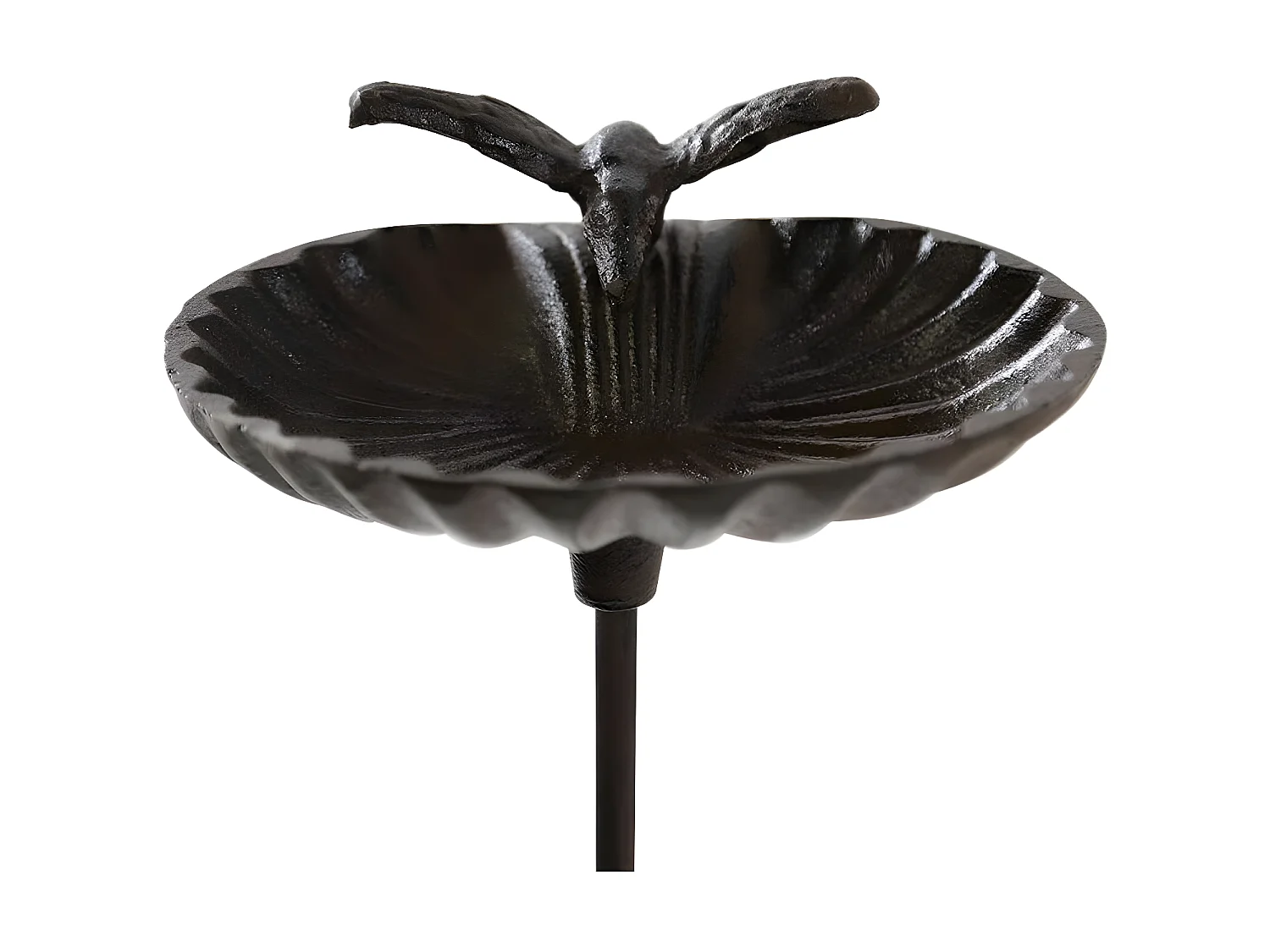 Abreuvoir oiseau sur pied fonte Fonte Marron - Décoration d'Autrefois