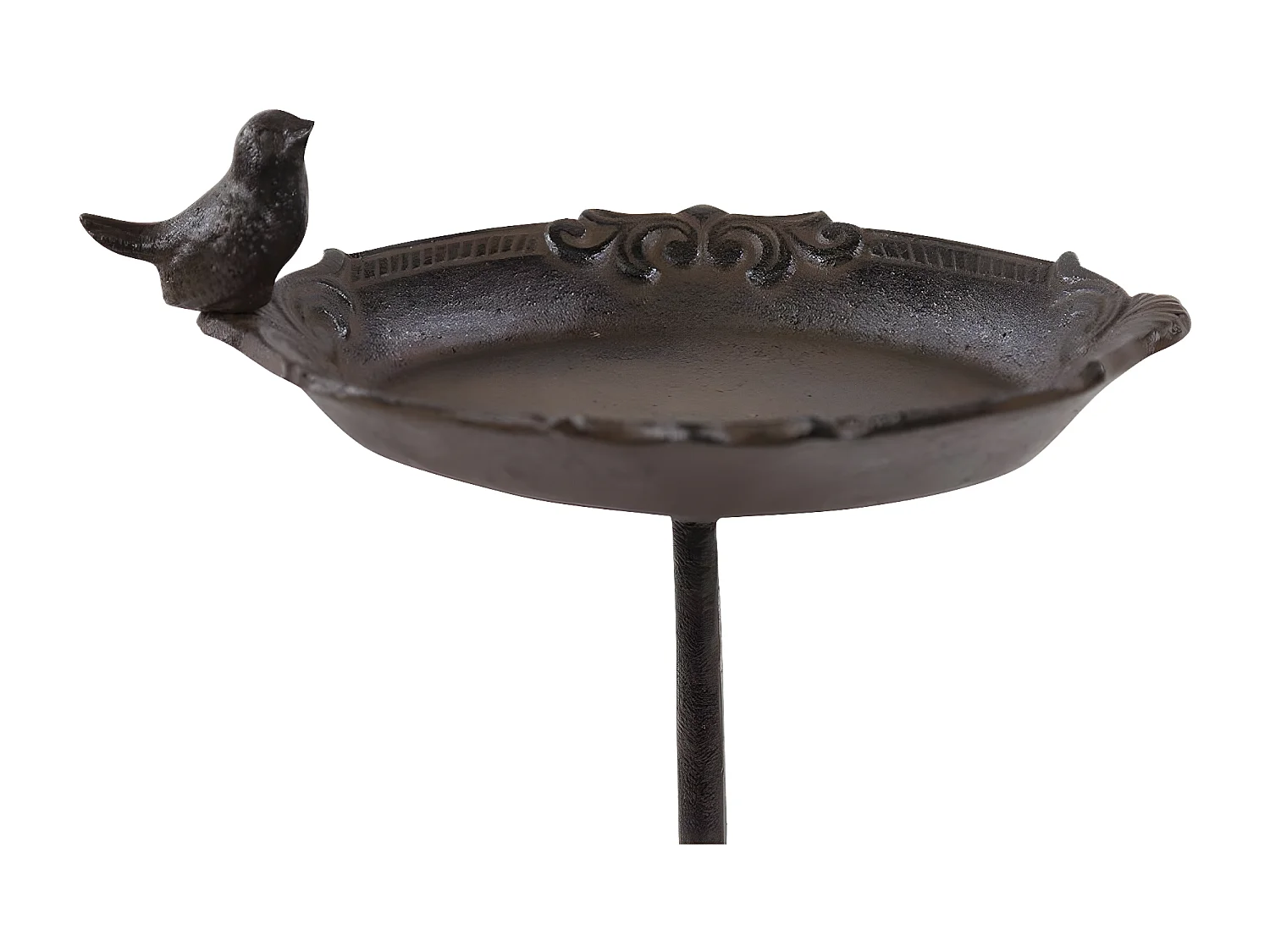 Abreuvoir oiseau sur pied fonte Fonte Marron - Décoration d'Autrefois