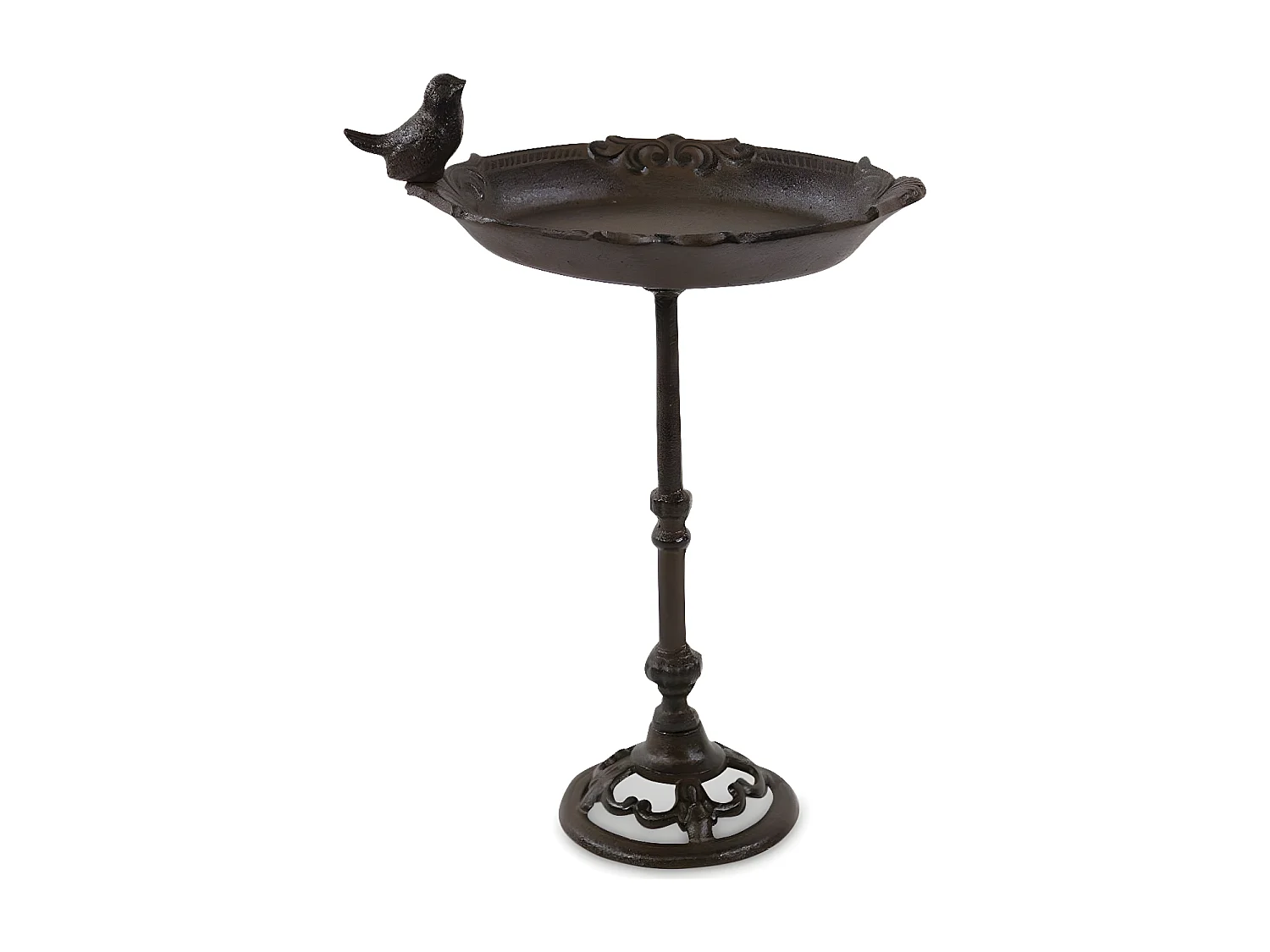 Abreuvoir oiseau sur pied fonte Fonte Marron - Décoration d'Autrefois